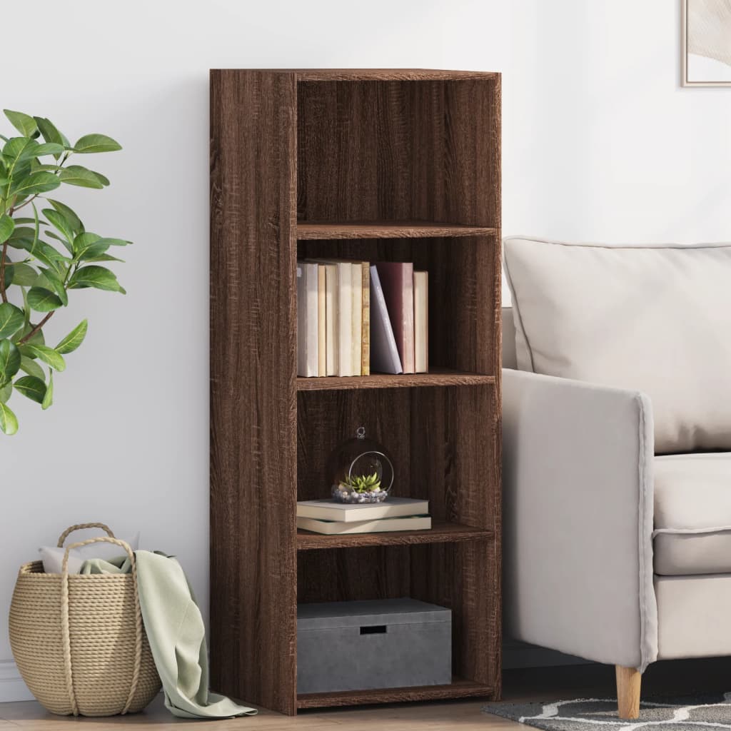 Hoge kast 45x41x124 cm bewerkt hout bruin eikenkleurig