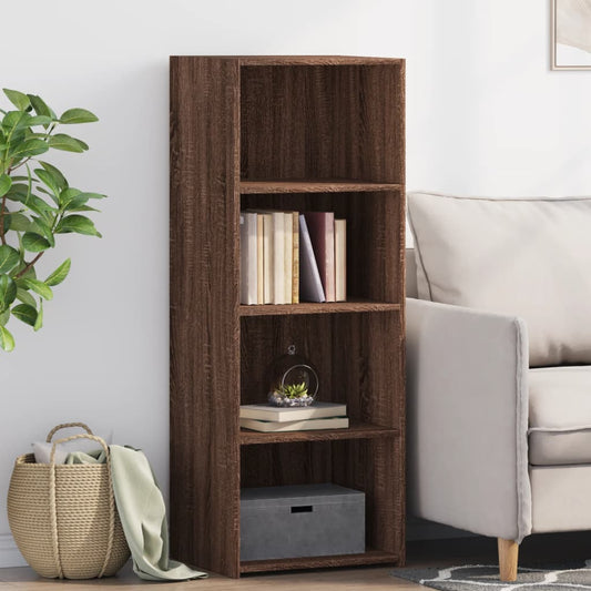 Hoge kast 45x41x124 cm bewerkt hout bruin eikenkleurig