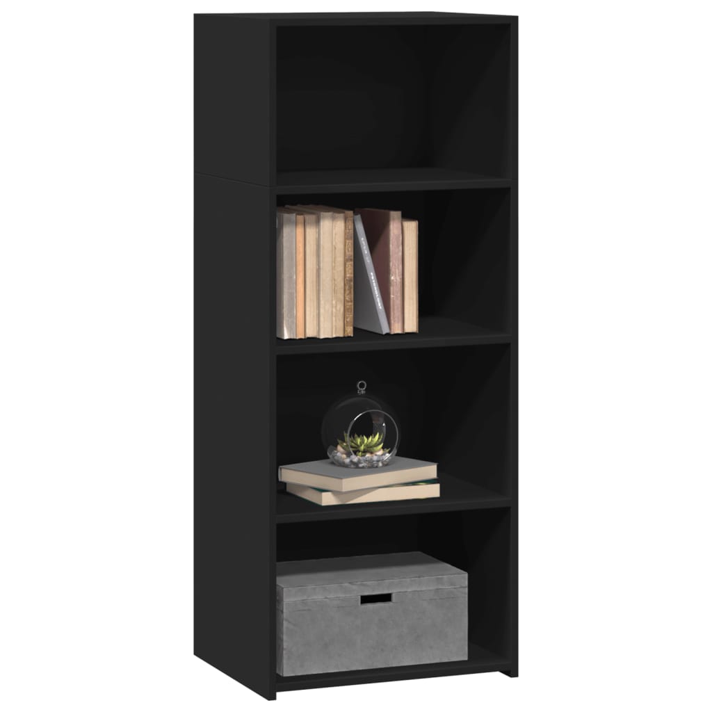 Hoge kast 50x41x124 cm bewerkt hout zwart