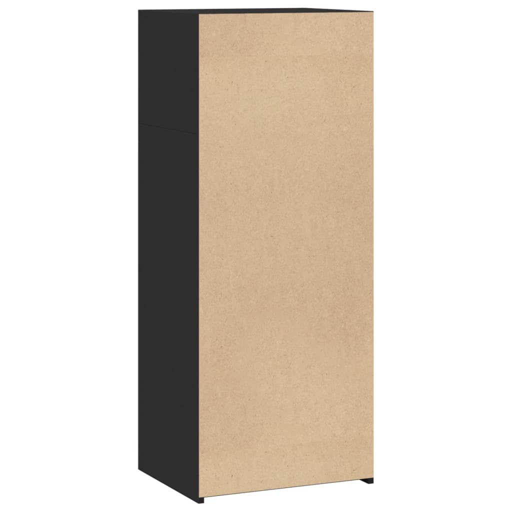 Hoge kast 50x41x124 cm bewerkt hout zwart