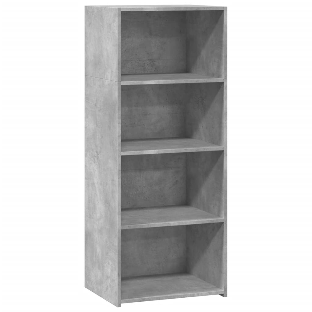 Hoge kast 50x41x124 cm bewerkt hout betongrijs