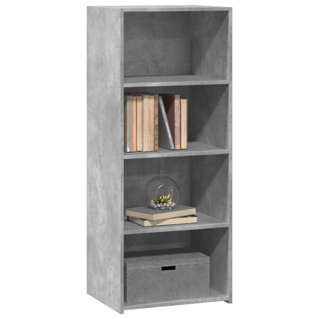 Hoge kast 50x41x124 cm bewerkt hout betongrijs