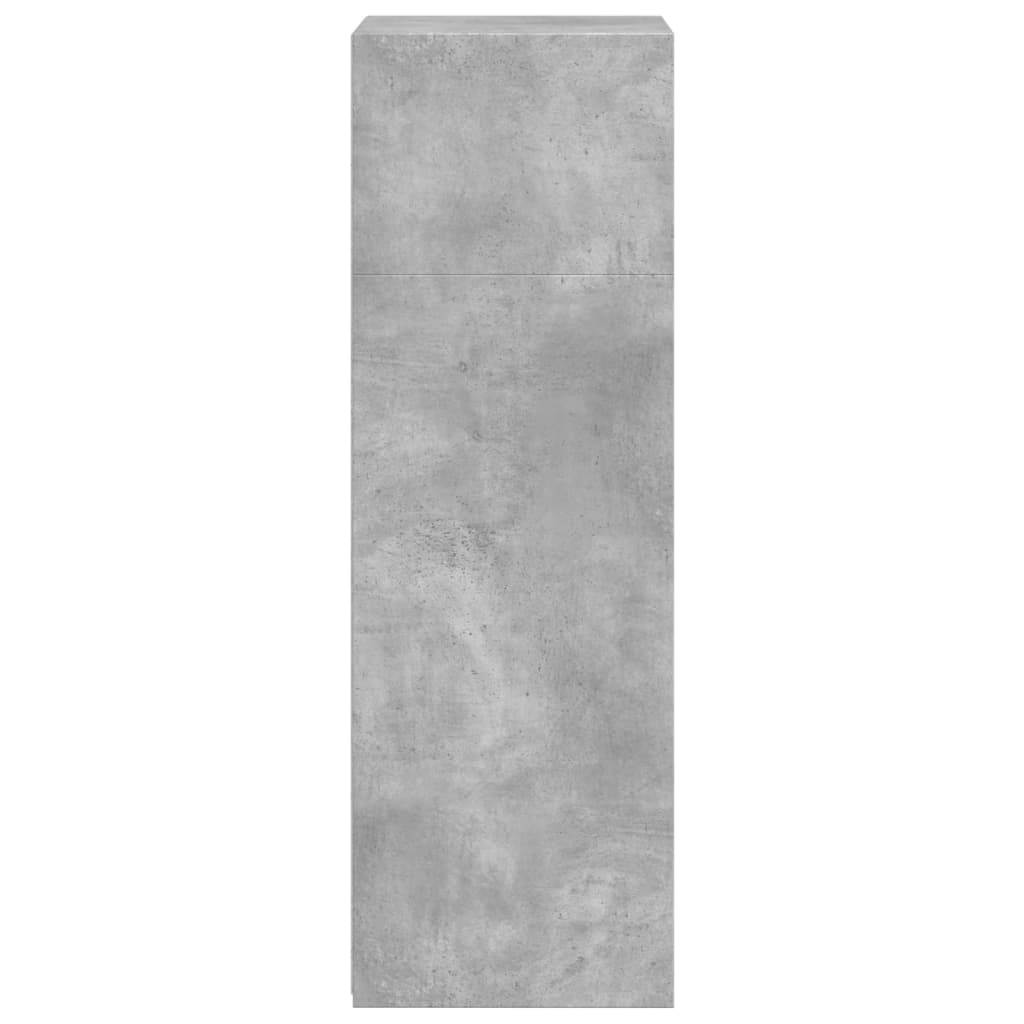 Hoge kast 50x41x124 cm bewerkt hout betongrijs