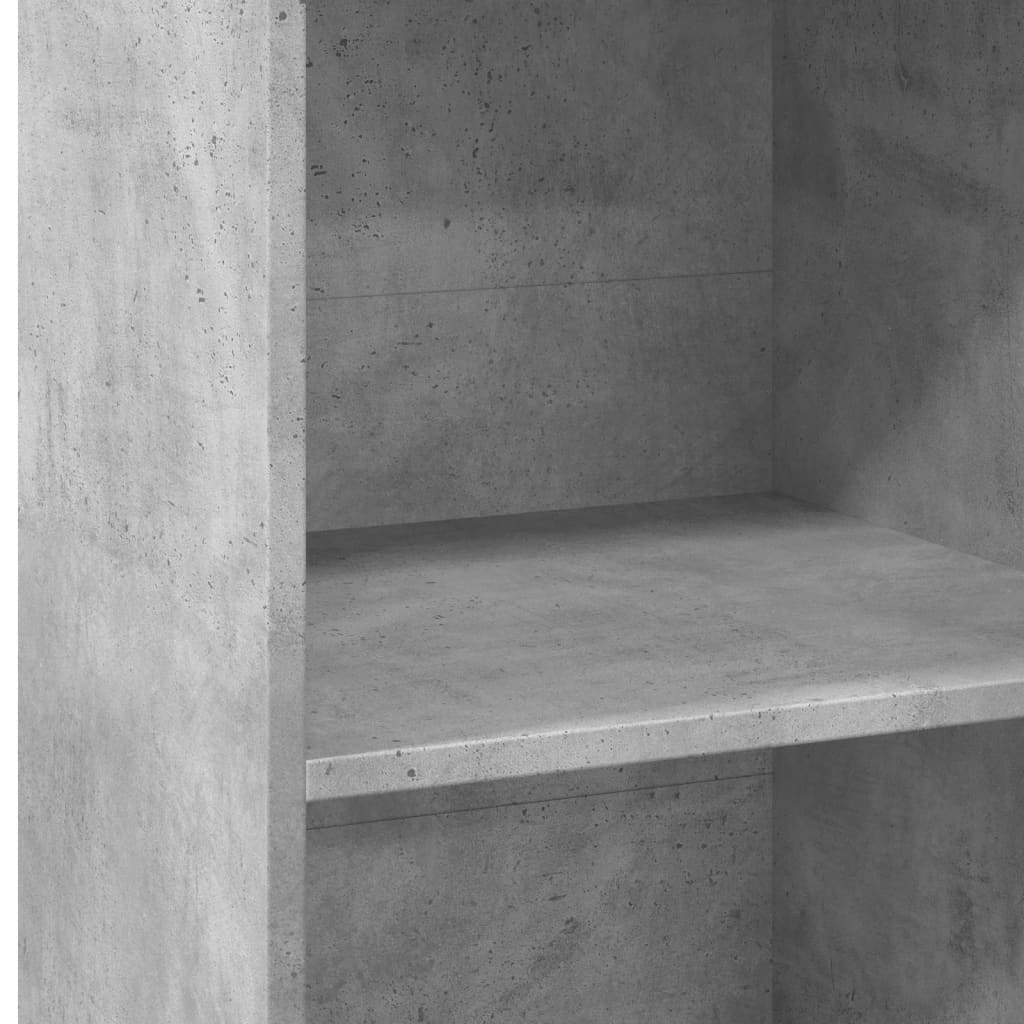 Hoge kast 50x41x124 cm bewerkt hout betongrijs