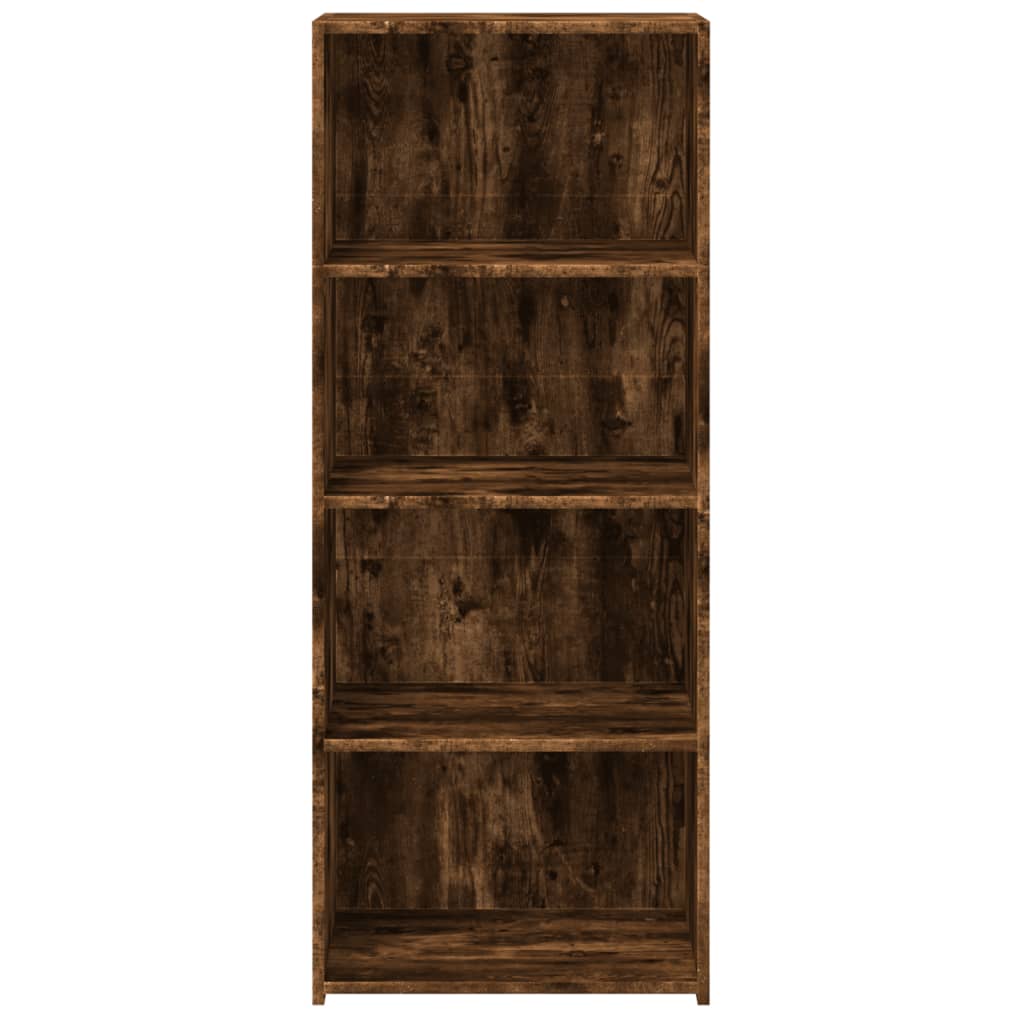 Hoge kast 50x41x124 cm bewerkt hout gerookt eikenkleurig