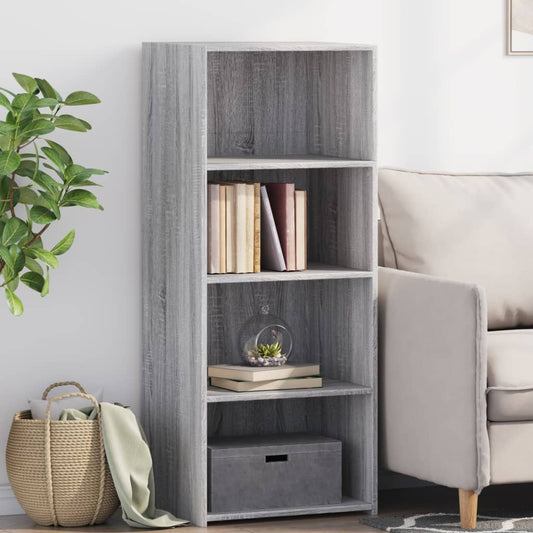 Hoge kast 50x41x124 cm bewerkt hout grijs sonoma eikenkleurig