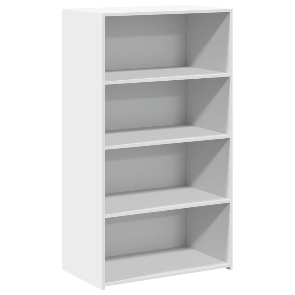 Hoge kast 70x41x124 cm bewerkt hout wit