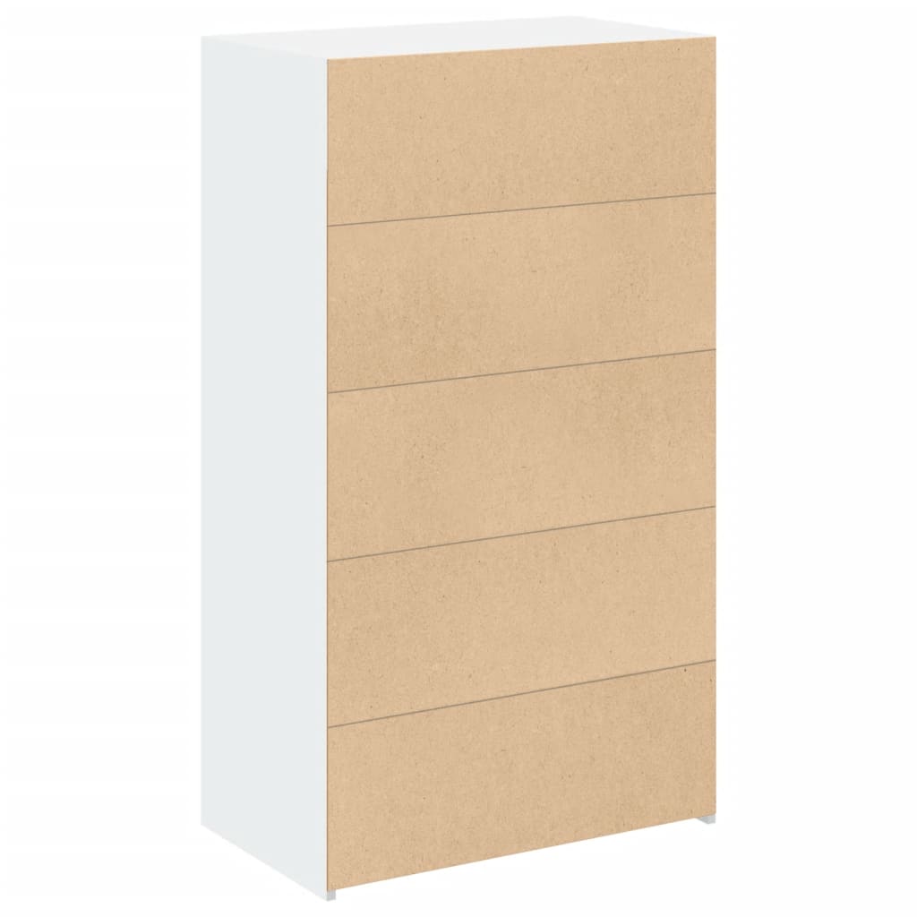 Hoge kast 70x41x124 cm bewerkt hout wit