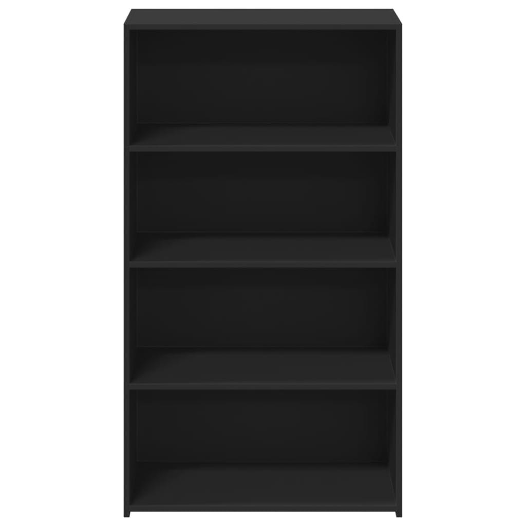 Hoge kast 70x41x124 cm bewerkt hout zwart