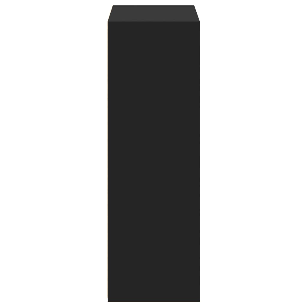 Hoge kast 70x41x124 cm bewerkt hout zwart