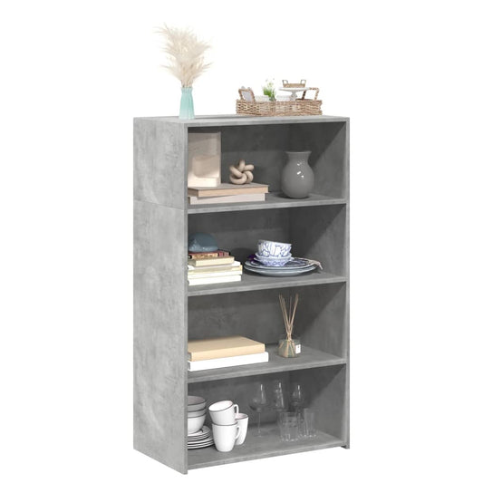 Hoge kast 70x41x124 cm bewerkt hout betongrijs