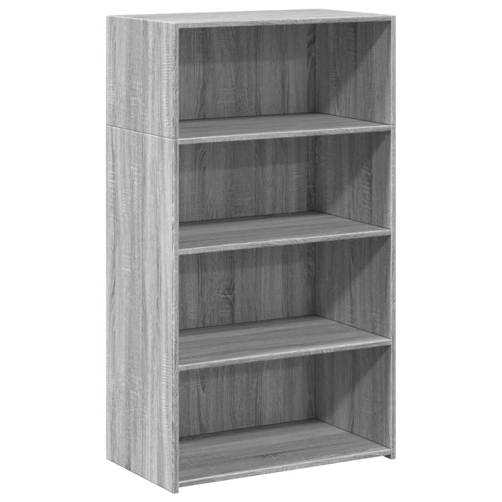 Hoge kast 70x41x124 cm bewerkt hout grijs sonoma eikenkleurig