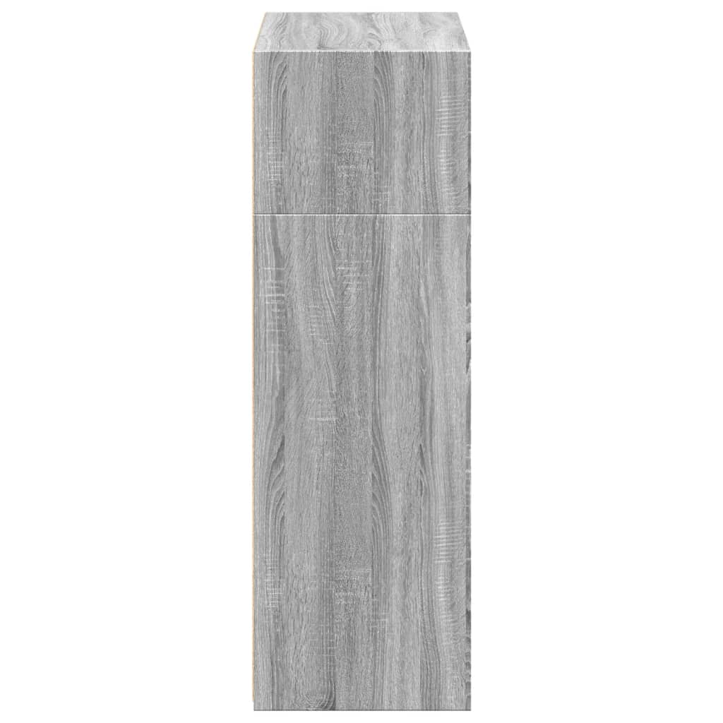 Hoge kast 70x41x124 cm bewerkt hout grijs sonoma eikenkleurig