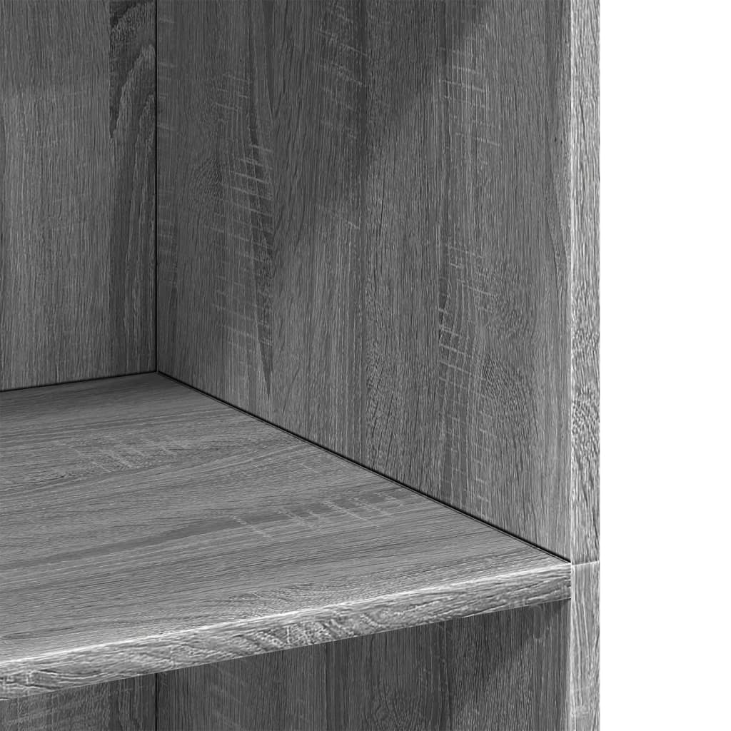 Hoge kast 70x41x124 cm bewerkt hout grijs sonoma eikenkleurig