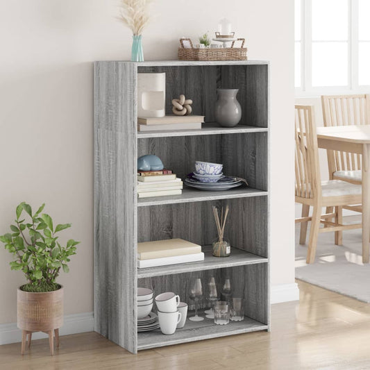 Hoge kast 70x41x124 cm bewerkt hout grijs sonoma eikenkleurig