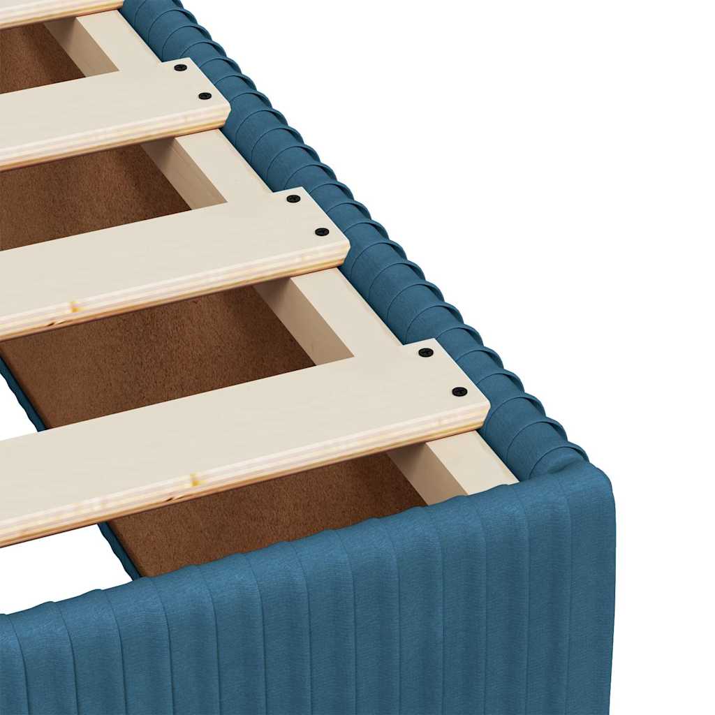 Boxspring met matras fluweel donkerblauw 160x200 cm