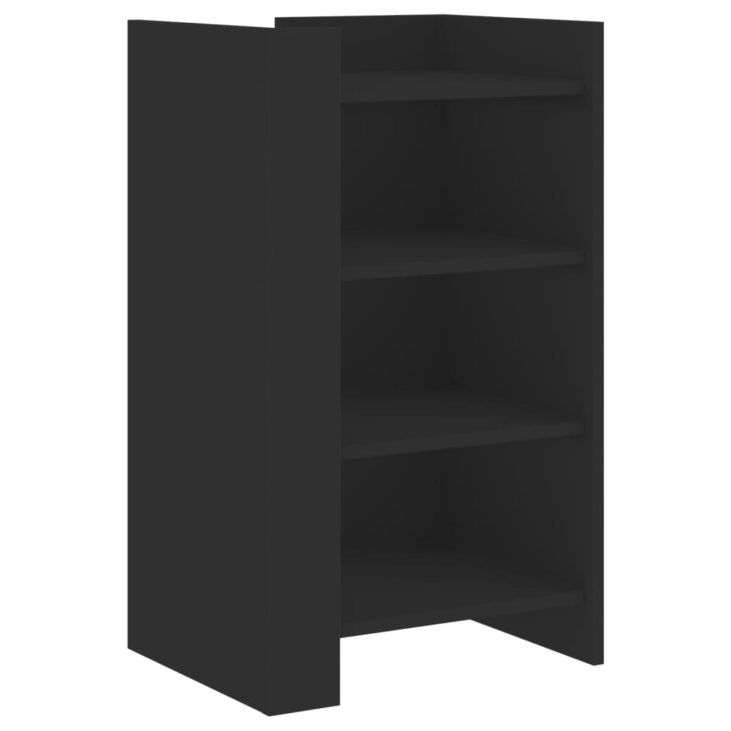 Dressoir 45x35x75 cm bewerkt hout zwart