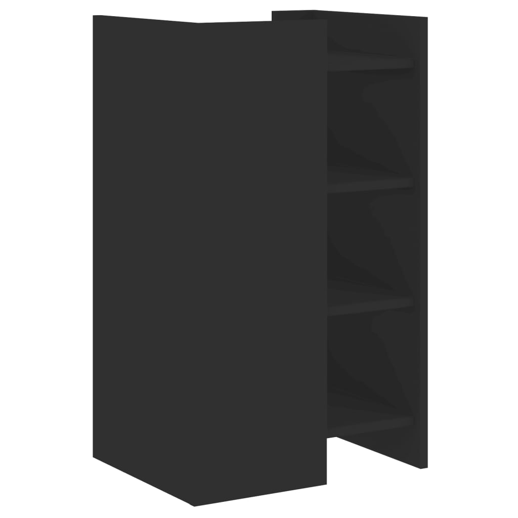 Dressoir 45x35x75 cm bewerkt hout zwart