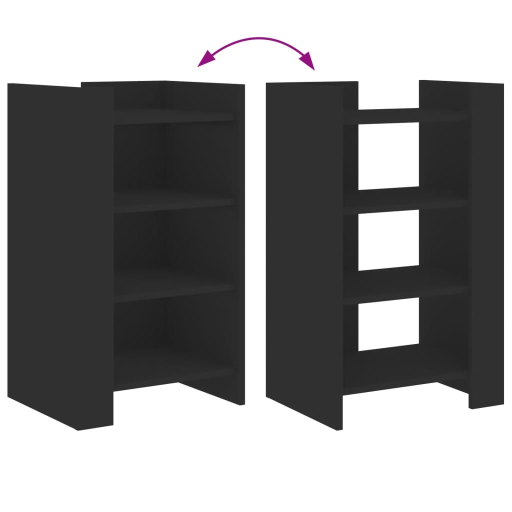 Dressoir 45x35x75 cm bewerkt hout zwart