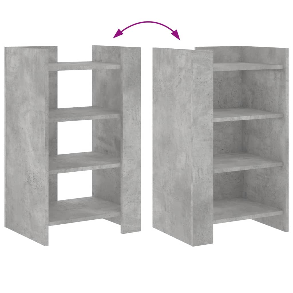 Dressoir 45x35x75 cm bewerkt hout betongrijs