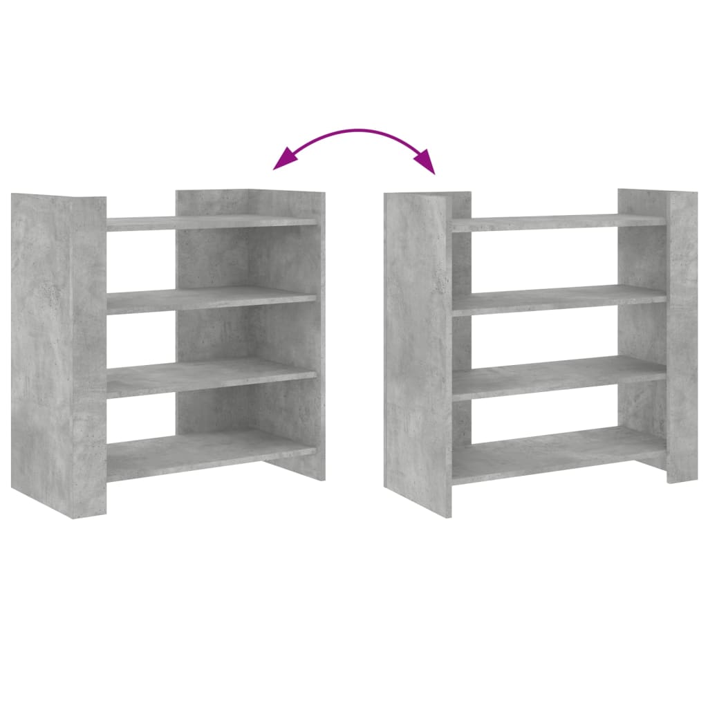 Dressoir 73,5x35x75 cm bewerkt hout betongrijs