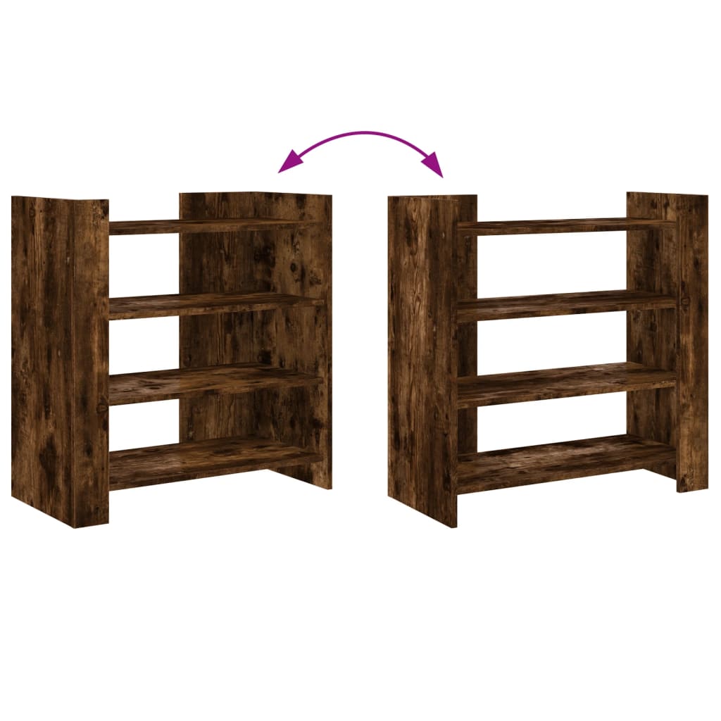 Dressoir 73,5x35x75 cm bewerkt hout gerookt eikenkleurig