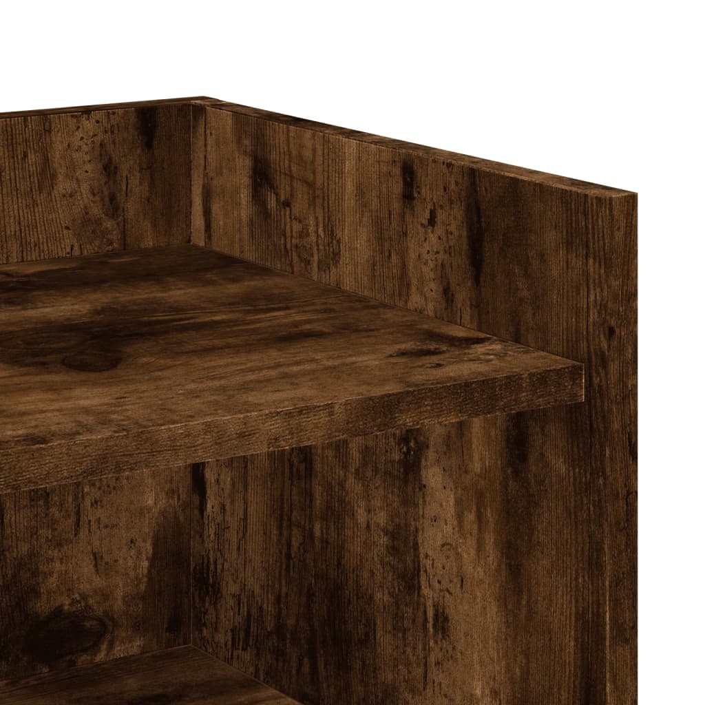 Dressoir 73,5x35x75 cm bewerkt hout gerookt eikenkleurig