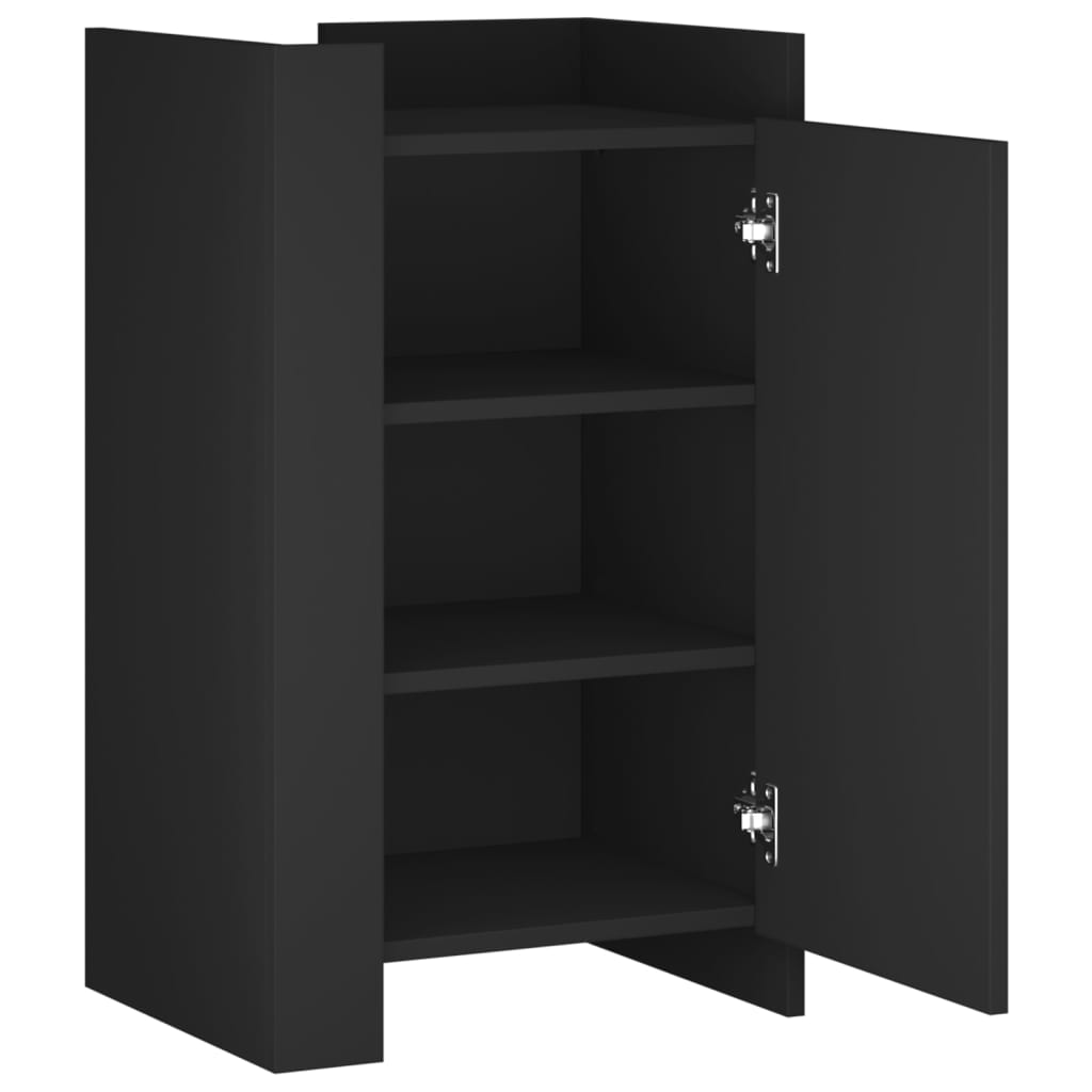 Dressoir 45x35x75 cm bewerkt hout zwart