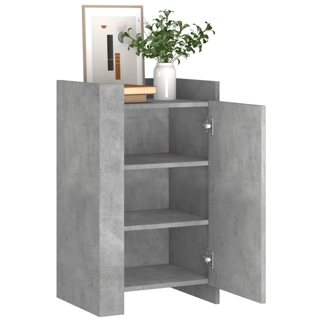 Dressoir 45x35x75 cm bewerkt hout betongrijs