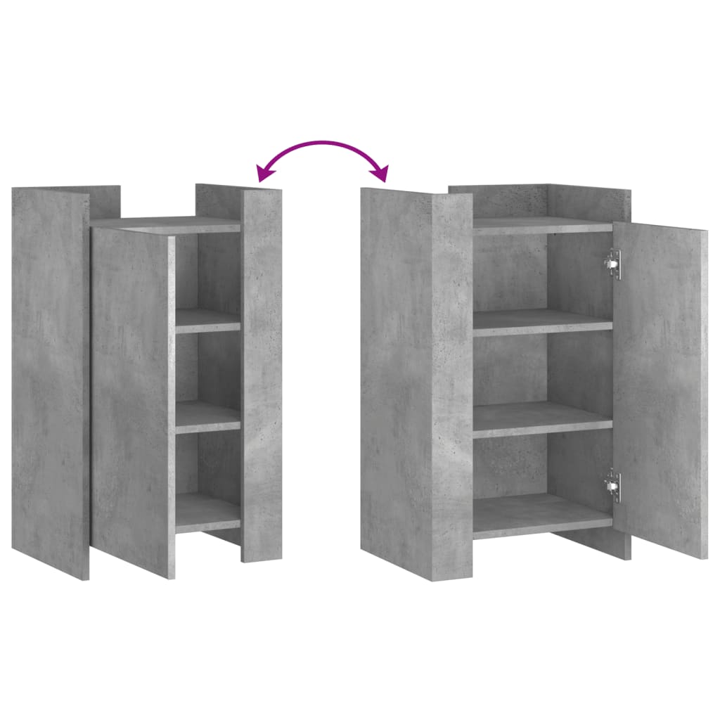 Dressoir 45x35x75 cm bewerkt hout betongrijs