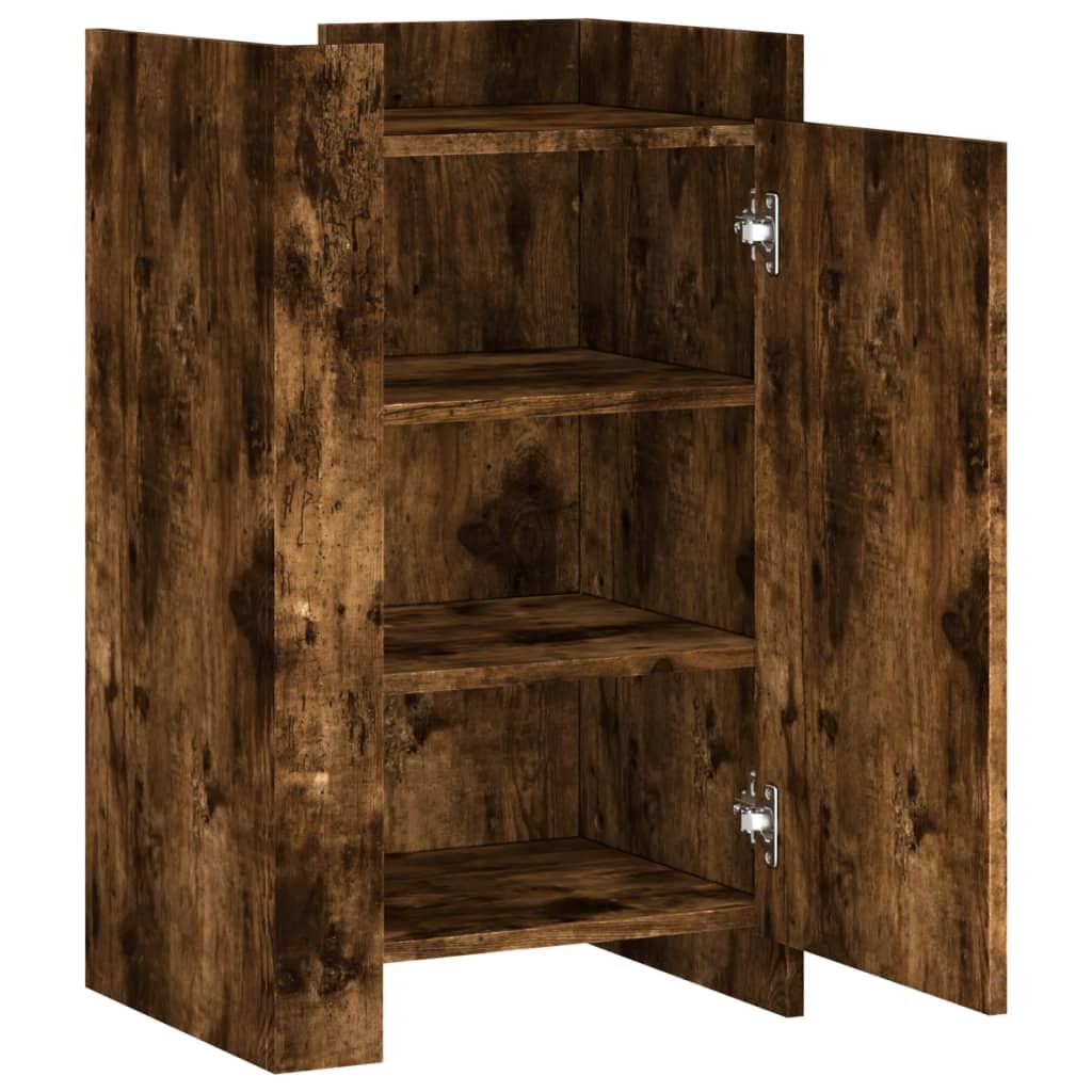 Dressoir 45x35x75 cm bewerkt hout gerookt eikenkleurig