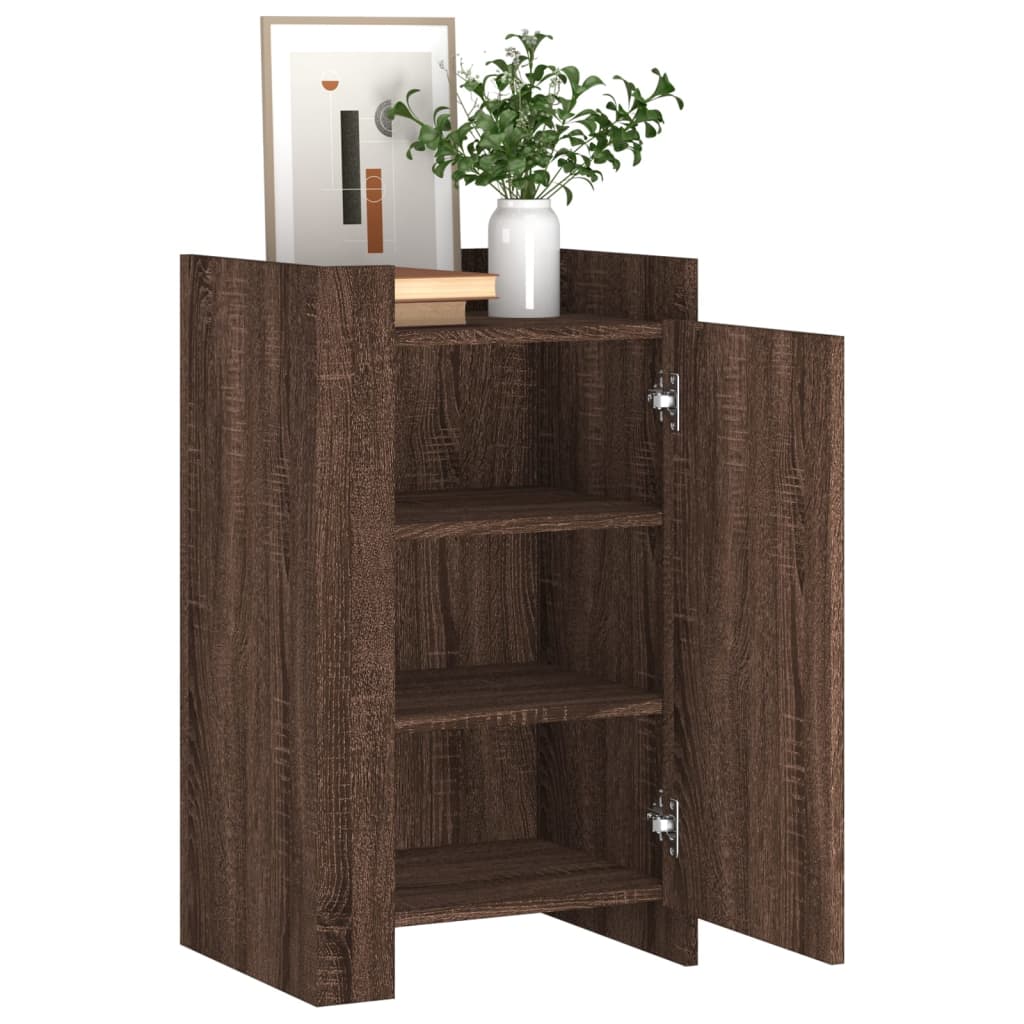 Dressoir 45x35x75 cm bewerkt hout bruin eikenkleurig