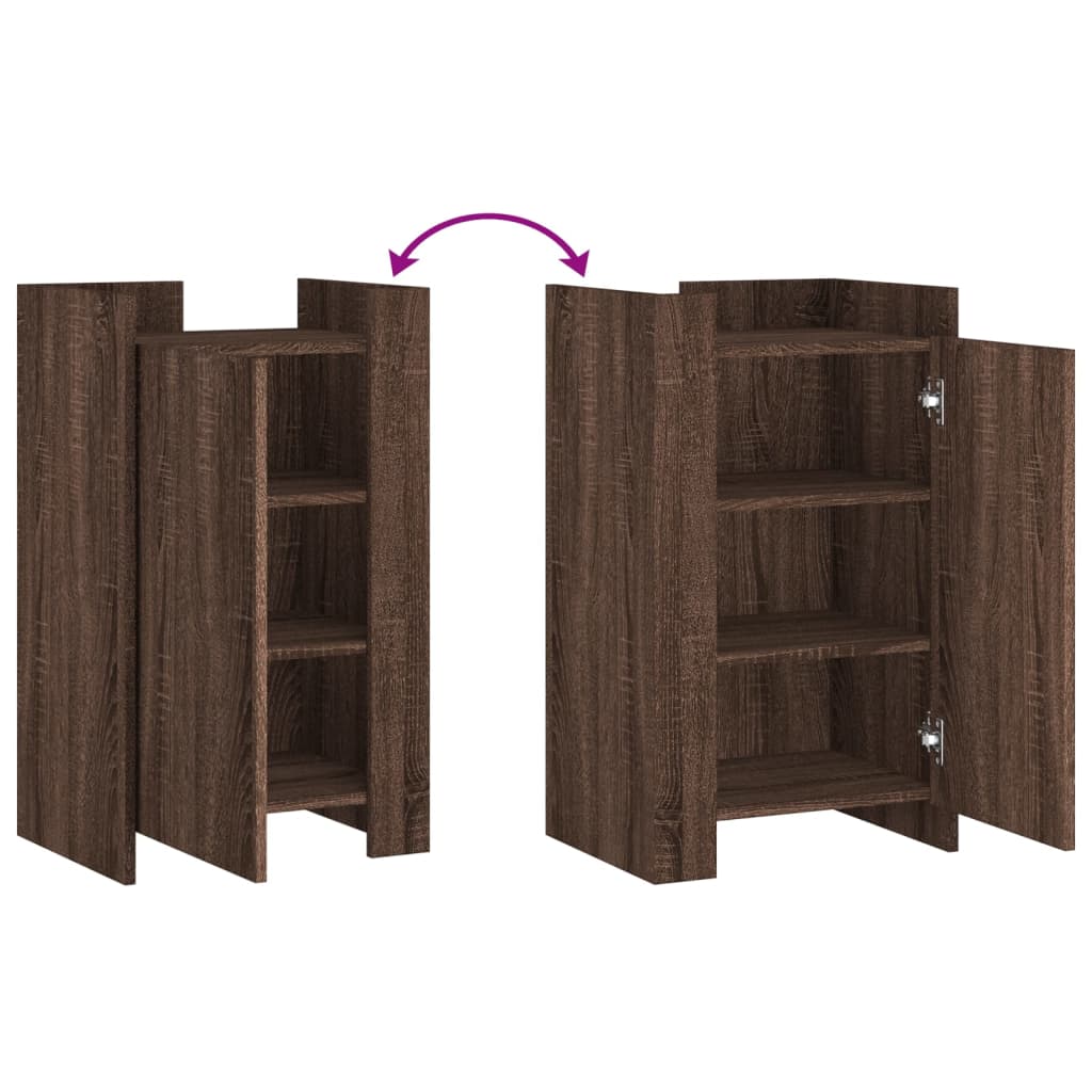 Dressoir 45x35x75 cm bewerkt hout bruin eikenkleurig