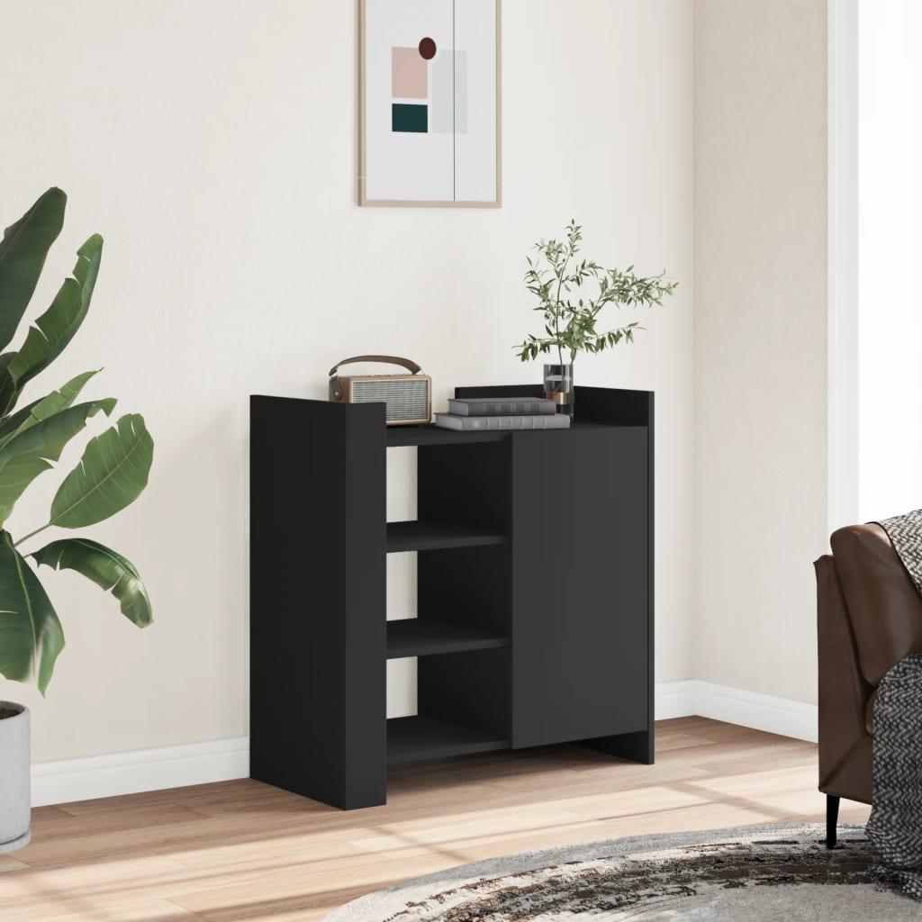 Dressoir 73,5x35x75 cm bewerkt hout zwart
