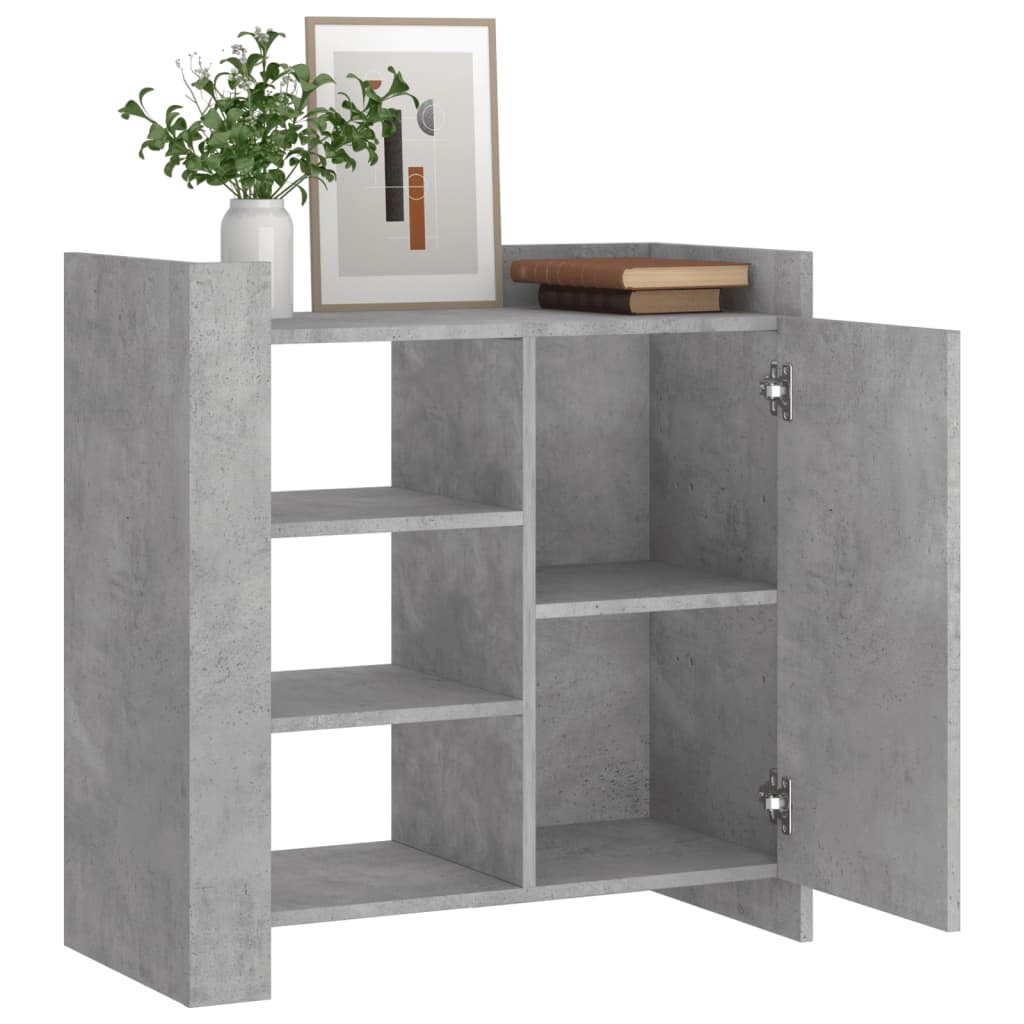 Dressoir 73,5x35x75 cm bewerkt hout betongrijs