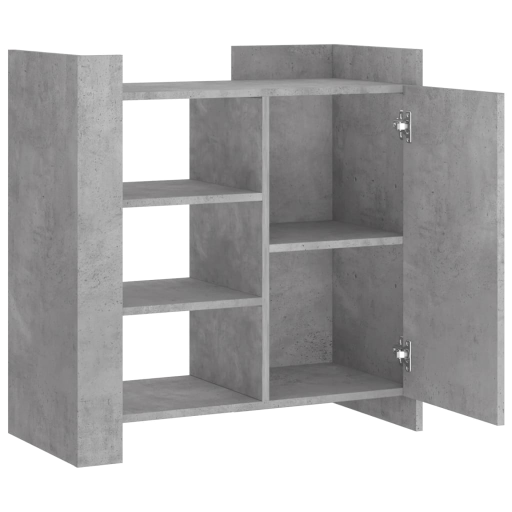 Dressoir 73,5x35x75 cm bewerkt hout betongrijs