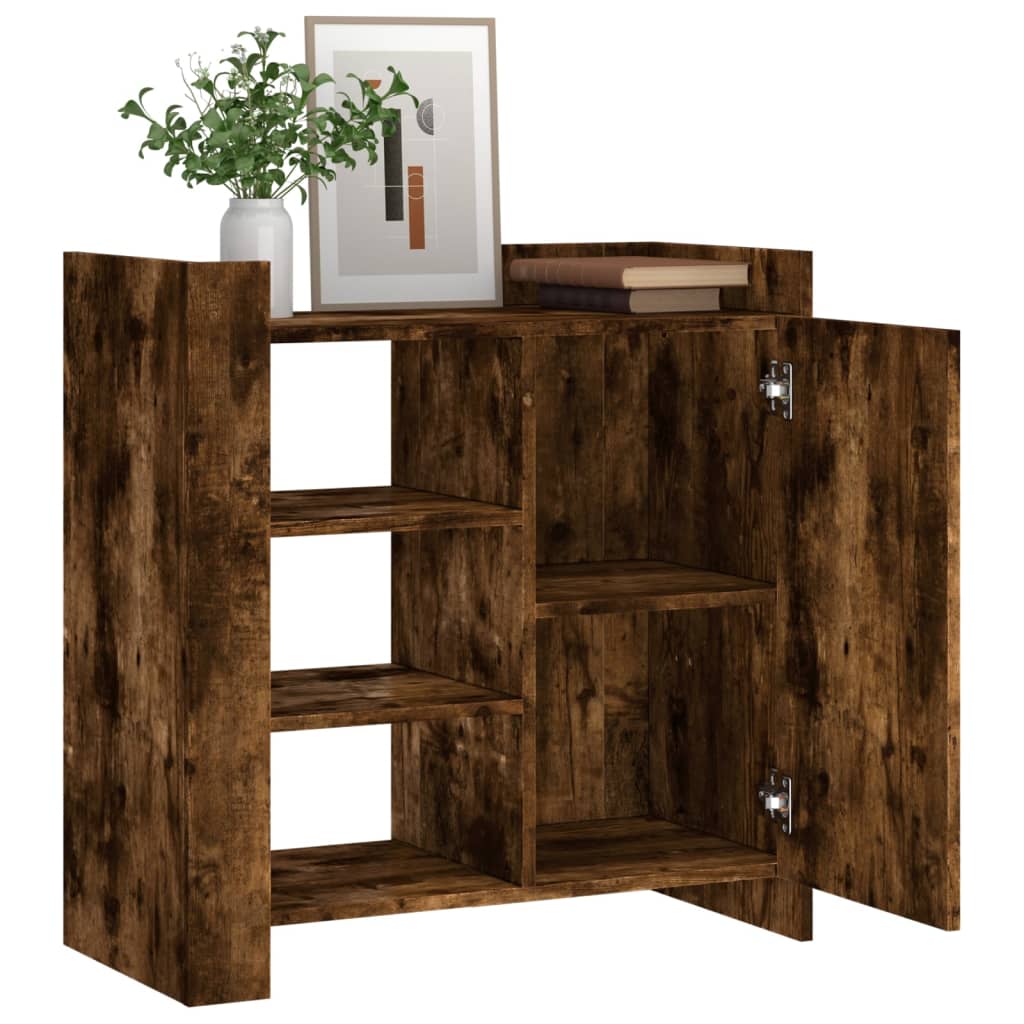 Dressoir 73,5x35x75 cm bewerkt hout gerookt eikenkleurig