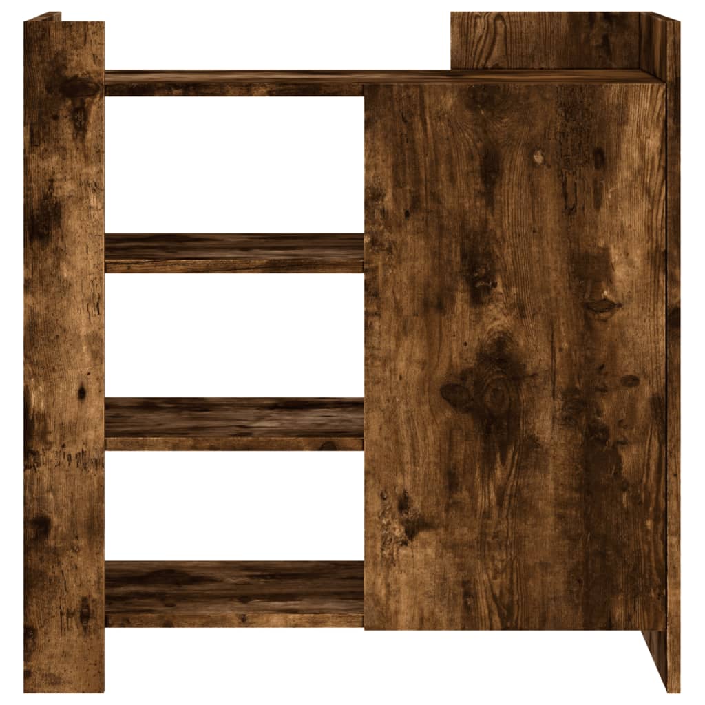 Dressoir 73,5x35x75 cm bewerkt hout gerookt eikenkleurig