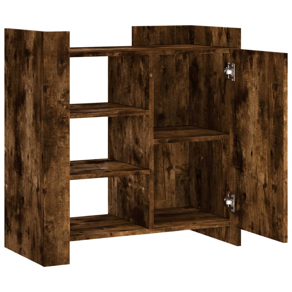 Dressoir 73,5x35x75 cm bewerkt hout gerookt eikenkleurig