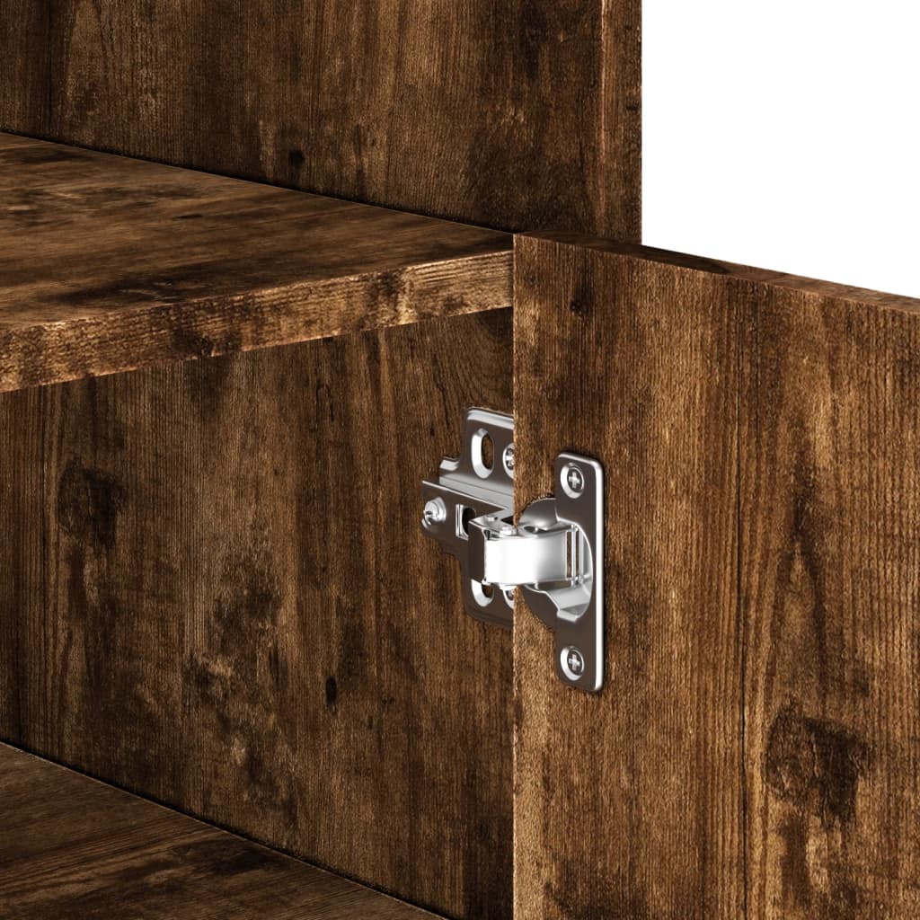 Dressoir 73,5x35x75 cm bewerkt hout gerookt eikenkleurig