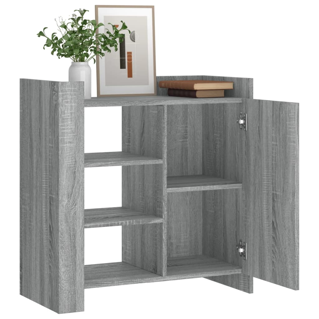 Dressoir 73,5x35x75 cm bewerkt hout grijs sonoma eikenkleurig