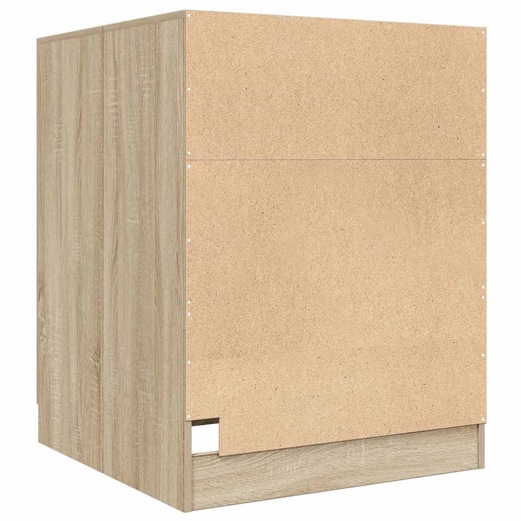 Wasmachinekast 70,5x71,5x91,5 cm sonoma eikenkleurig