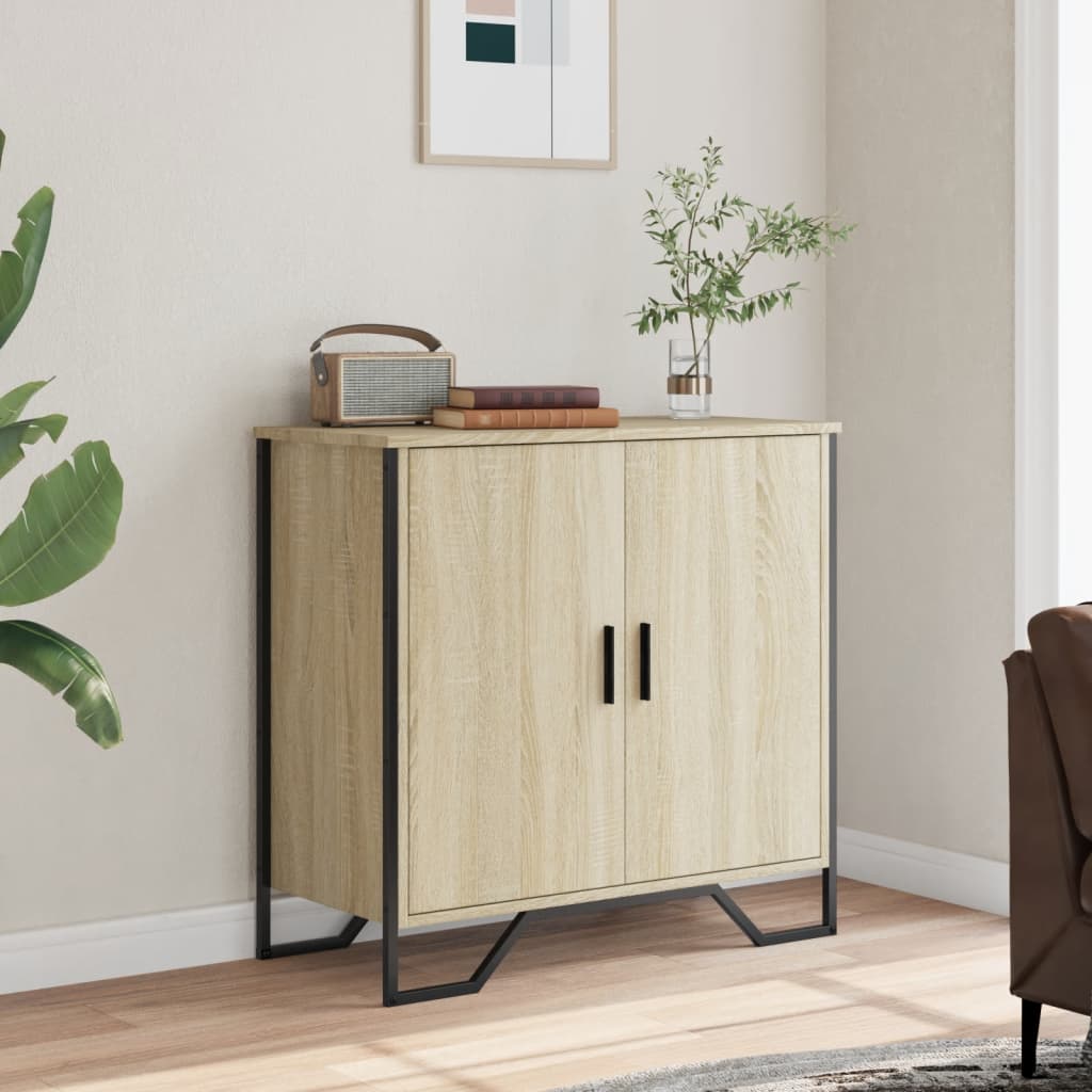 Dressoir 78x35,5x74,5 cm bewerkt hout sonoma eikenkleurig