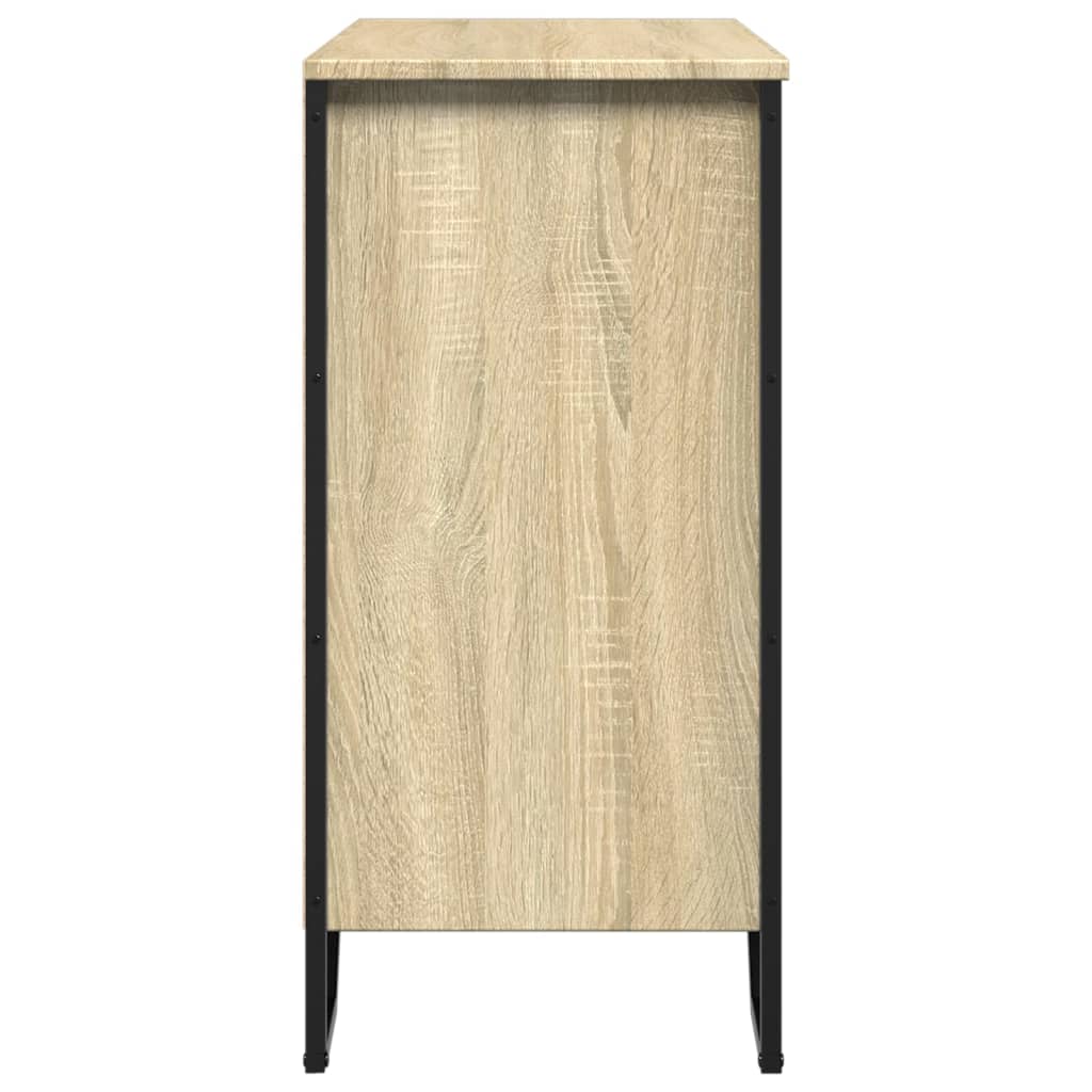 Dressoir 78x35,5x74,5 cm bewerkt hout sonoma eikenkleurig