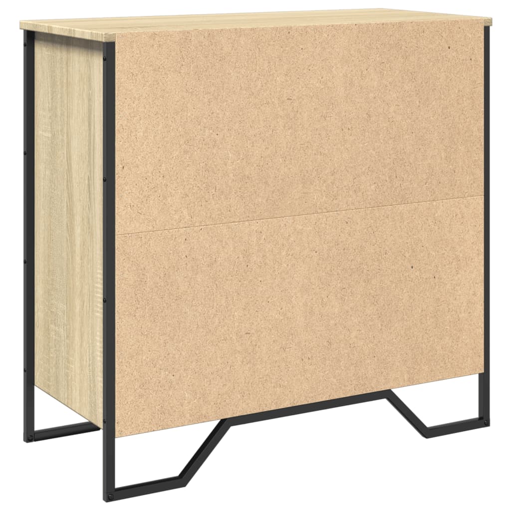 Dressoir 78x35,5x74,5 cm bewerkt hout sonoma eikenkleurig