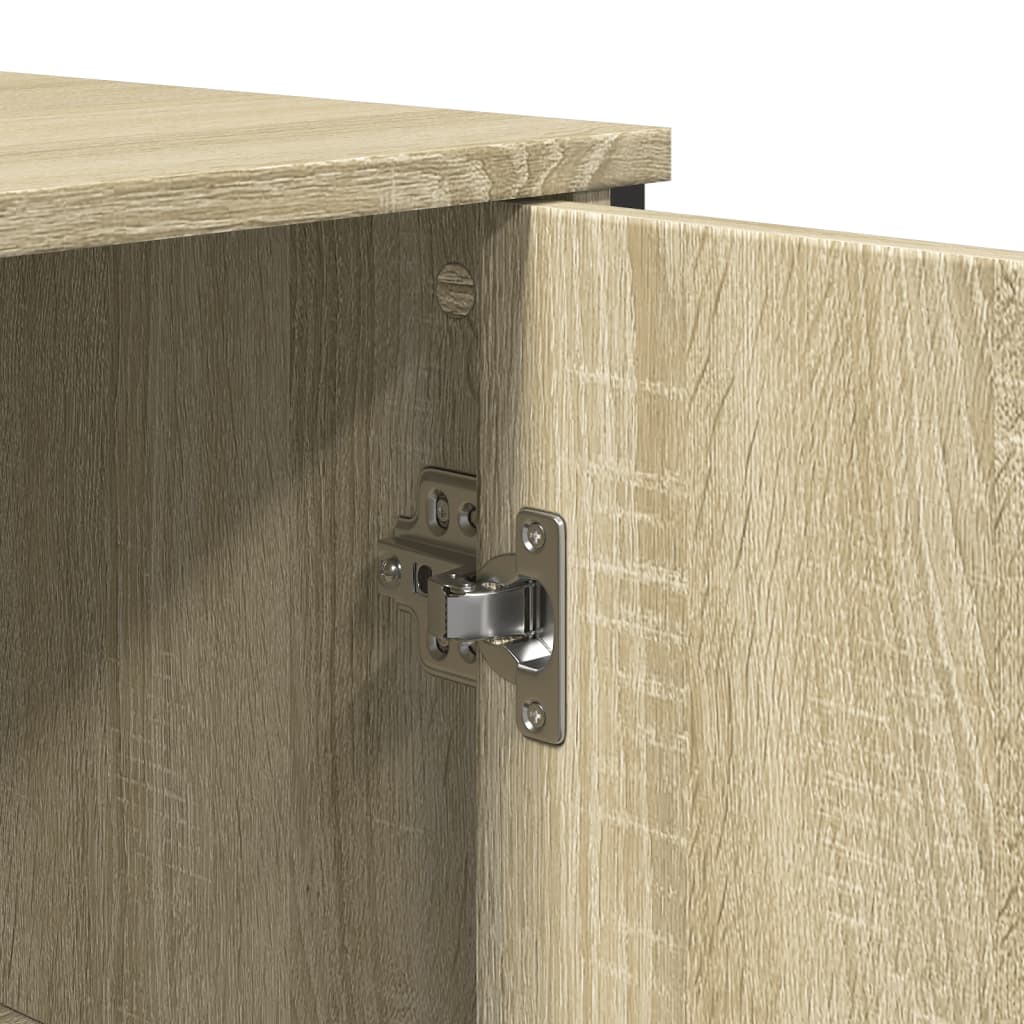 Dressoir 78x35,5x74,5 cm bewerkt hout sonoma eikenkleurig