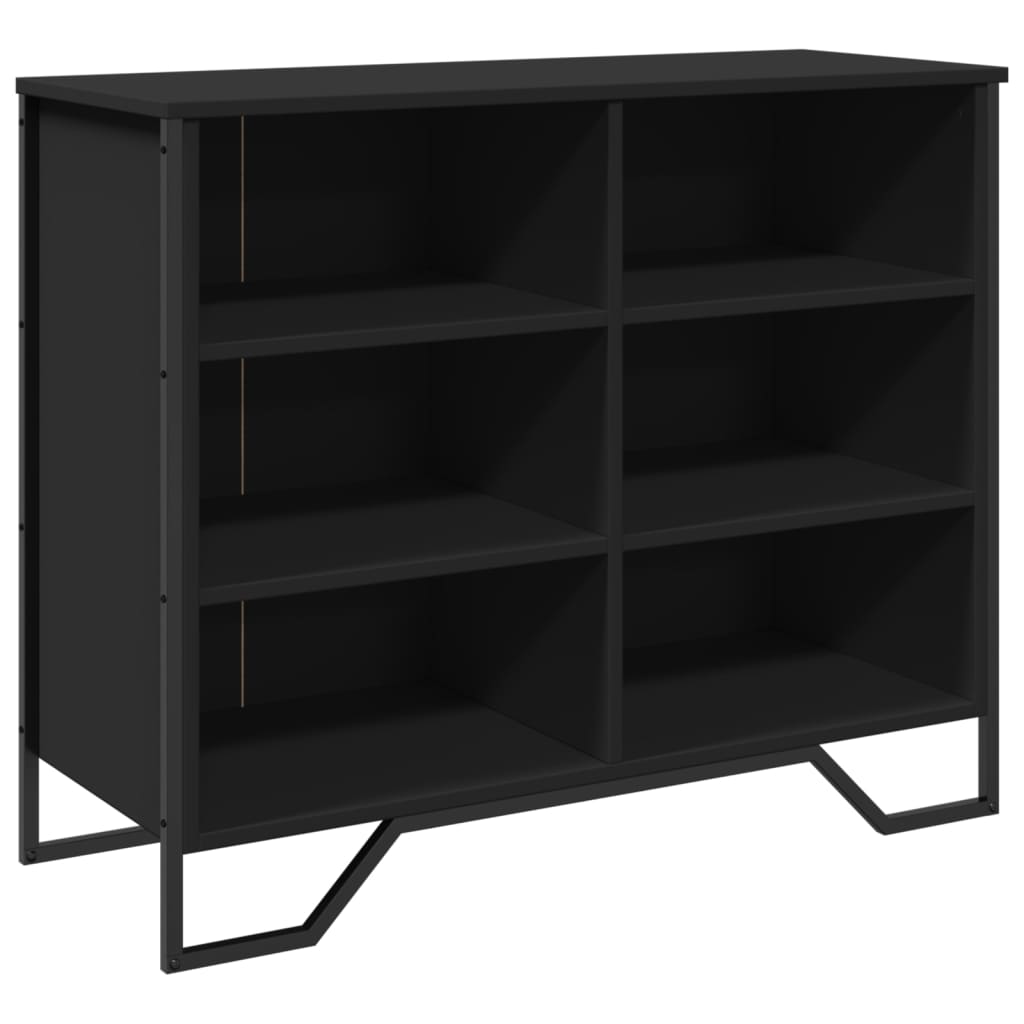 Dressoir 91x35,5x74,5 cm bewerkt hout zwart