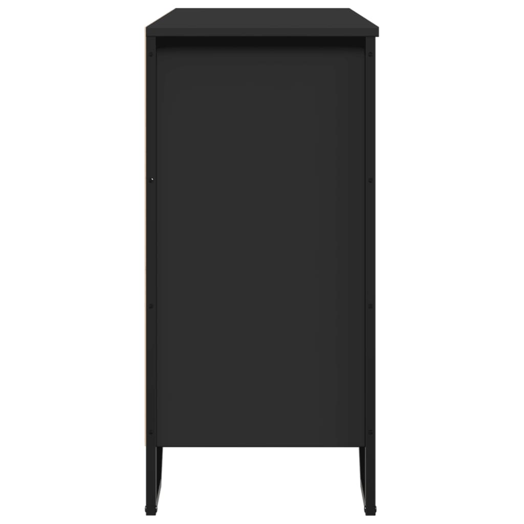 Dressoir 91x35,5x74,5 cm bewerkt hout zwart