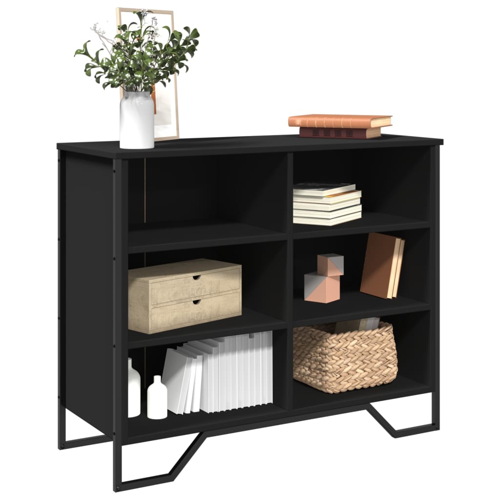 Dressoir 91x35,5x74,5 cm bewerkt hout zwart