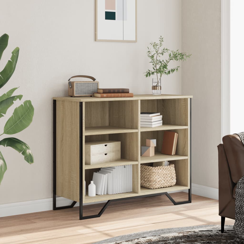 Dressoir 91x35,5x74,5 cm bewerkt hout sonoma eikenkleurig